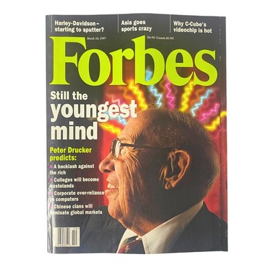 Forbes Magazine March 10, 1997 Vol 159 No. 5 Peter Drucker No Label VG