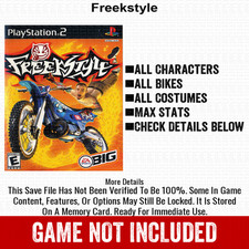 Freekstyle 100 PS2 Memory Card All CHEATS ITEMS