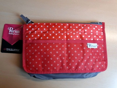 PERIEA Handtaschen-Organizer Doppel-Reißverschluss  2tlg. QVC NEU