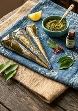 Fresh 100 Organic Mehendi Henna Cones Natural Herbal Instant Use - Pack of 5