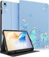 Wazzasoft Samsung Galaxy Tab A7 Case for Women Girls Cute Blue Butterfly Design