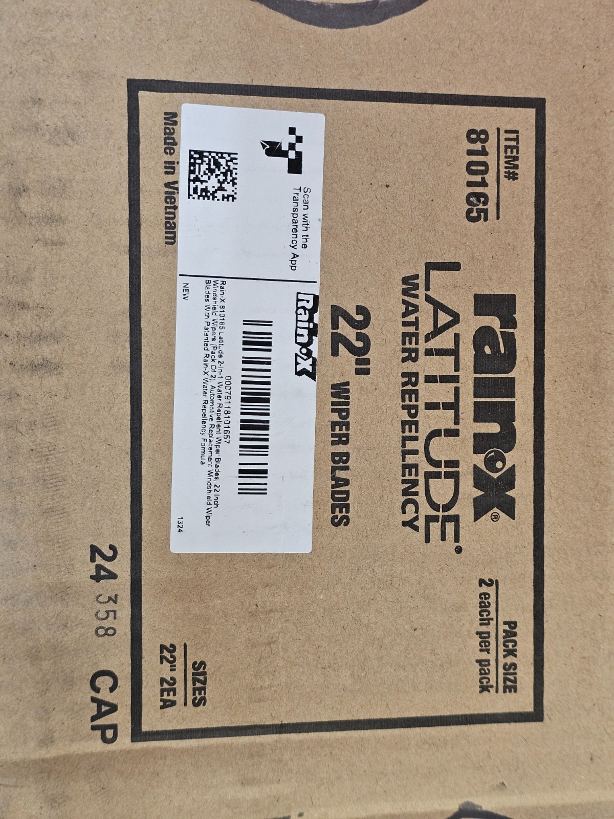 (QTY 2) Rain-X 5079279-2 Latitude 22-inch 2-IN-1 Water Repellency Wiper Blade