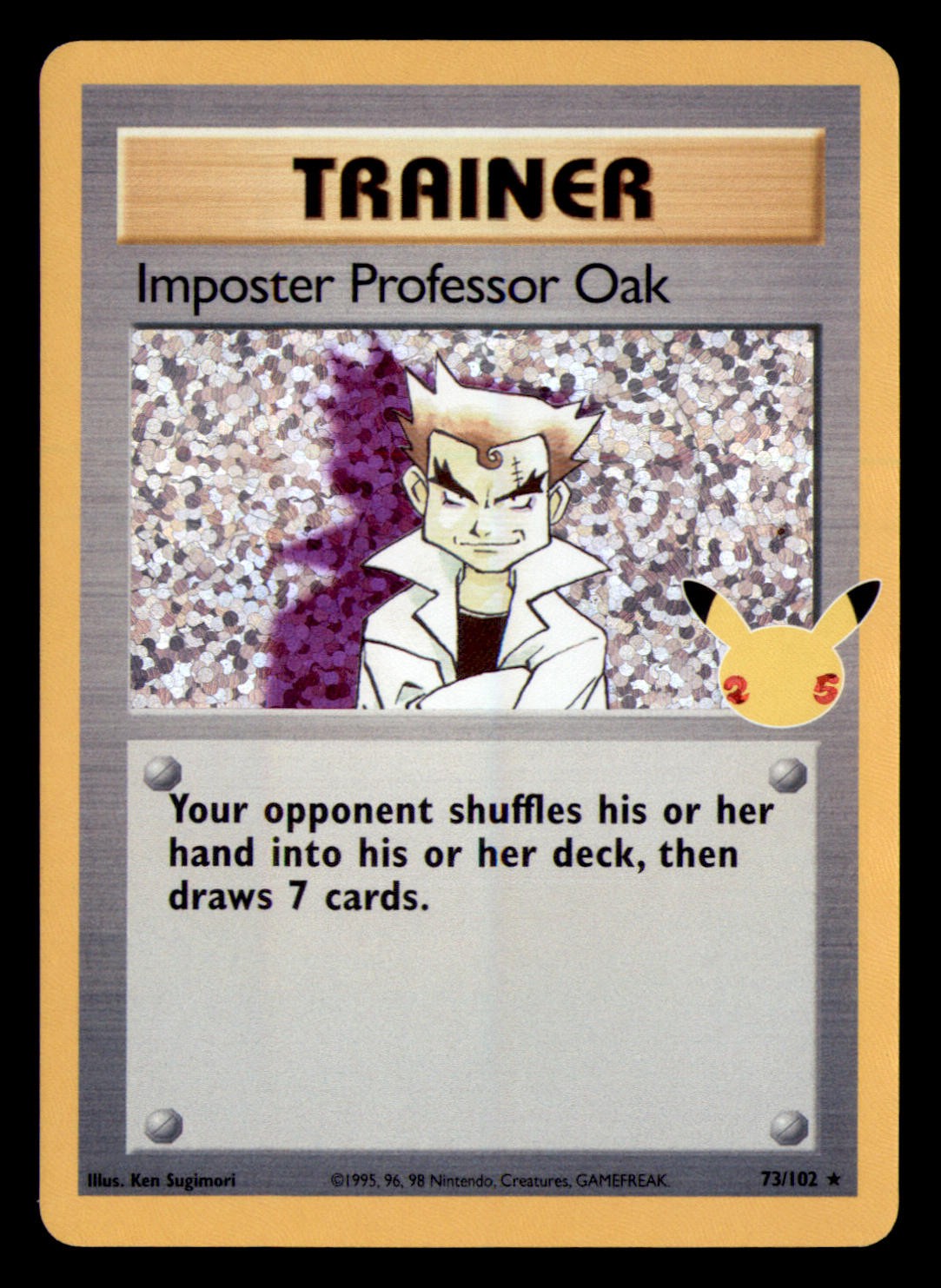 IMPOSTER PROFESSOR OAK 73/102 CELEBRATIONS: CLASSIC COLLECTION POKEMON TCG NM