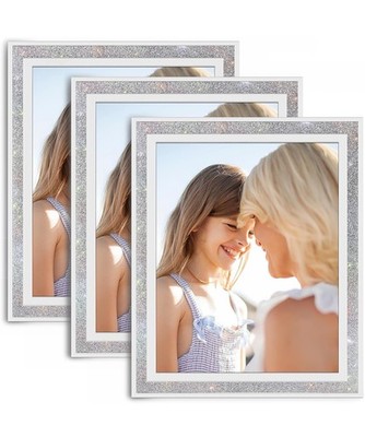 Fixwal Set Of 3 8x10 Inch Picture Frames Silver Brand New