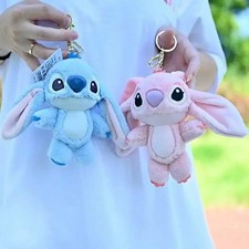 Cartoon Stitch Plush Keychain 10cm Soft Stuffed Doll Bag Charm Cute Toy Gift Kid