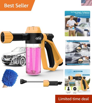 #ad Car Wash Foam Gun for Garden Hose Foam Cannon Car Wash Kit with Microfiber W... $62.63