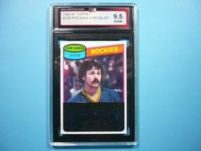 1980/81 TOPPS NHL HOCKEY CARD 259 COLORADO ROCKIES CHECKLIST RENE ROBERT KSA 9.5