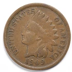 1909 Indian Head Penny Cent Fine (F)