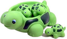Rubber Turtle Family Set of 4 Baby Bath Toys