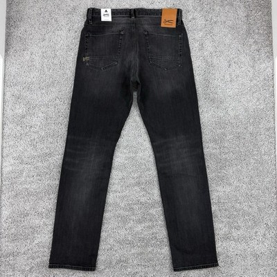 Denham Jeans Men s 33x34 Black NWT Ridge Straight Fit Button Fly Stretch