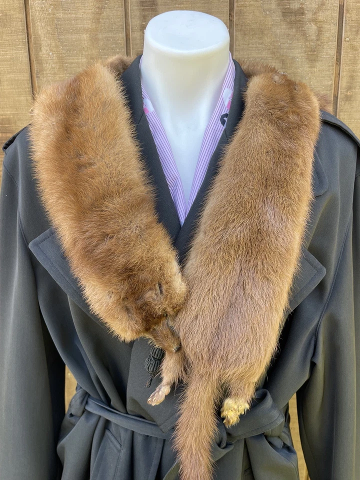 Bufanda de piel vintage - Estola de visón de la década de 1930 estola de piel envoltura de visón Foto 2 de 4
