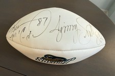 Jimmy Smith & Keenan Mccardell Dual Signed Football Jaguars Thunder & Lightning