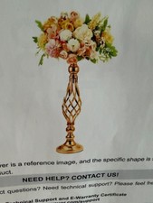 VEVOR 10PCS 55cm/21.65 Tall Crystal Wedding Flower Stand Vase for Party Decor