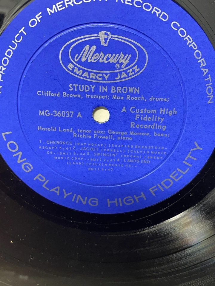 Clifford Brown & Max Roach - Study In Brown (1959) LP Vinyl Emarcy Jazz Bop VG+ - Image 3 of 4