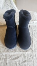 Lamo Adele Navy Suede Water  Stain Resistant Boot Women's Size - 7 M US