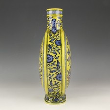黄色中国古董花瓶| eBay