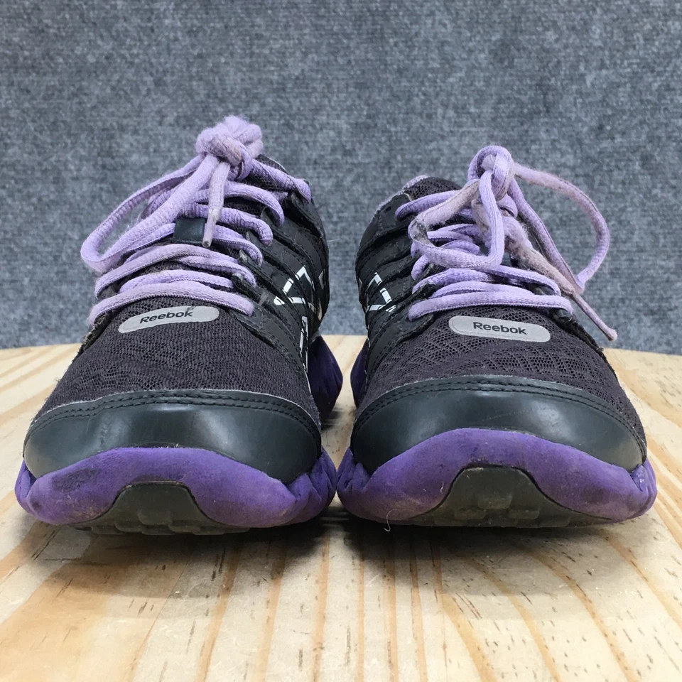 Reebok Shoes Womens 5 Black Purple ZigTech Shark Running Sneakers Mesh V47194 - Image 4 of 4