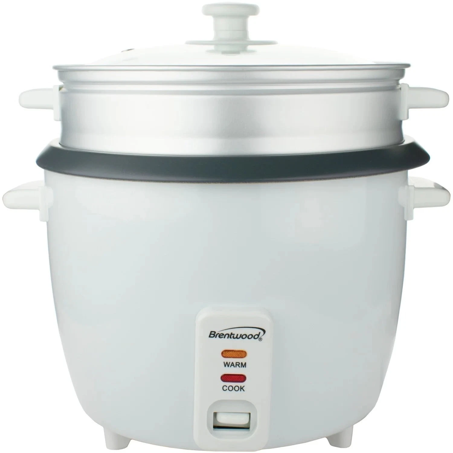 10-Cup Uncooked/20-Cup Cooked Rice Cooker & Food Steamer White