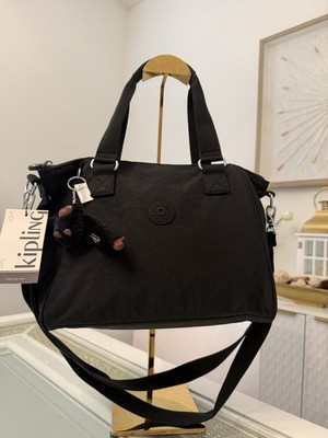 Kipling Shoulder/ Crossbody AMIEL Black Tonal Strap Monkey-Davina  NWT $119.00