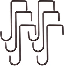 Fence Hooks Patio Hooks 6 Pack Bird Feeder Hanger Plant Hook Brown Powder Coa...
