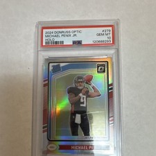 🔥Panini Donruss Optic Rated Rookie Holo #279 Michael Penix Jr. PSA 10 Falcons