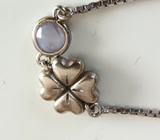 Braccialetto portafortuna Thun in acciaio con quadrifoglio