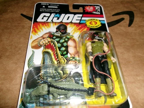2008 G I JOE 3 3/4" Cobra Reptile Trainer "Croc Master"-NIP