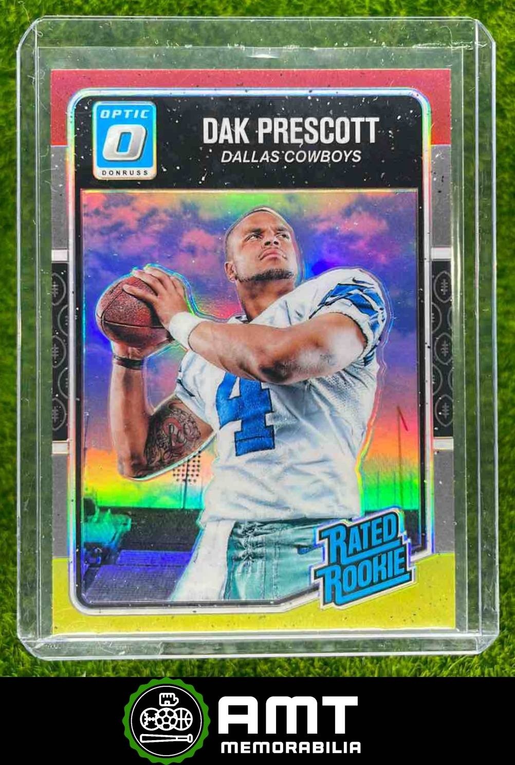 Dak Prescott RC Rookie 2016 Panini Donruss Optic Red Yellow Dallas Cowboys #162