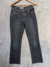Chico's Platinum Size 1 Mid Rise Bootcut Dark Wash Stretch Denim Jeans 29x30