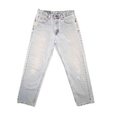 Vintage Levis 565 Jeans Light Wash Loose Fit Straight Leg Mens 30x32 USA 90s