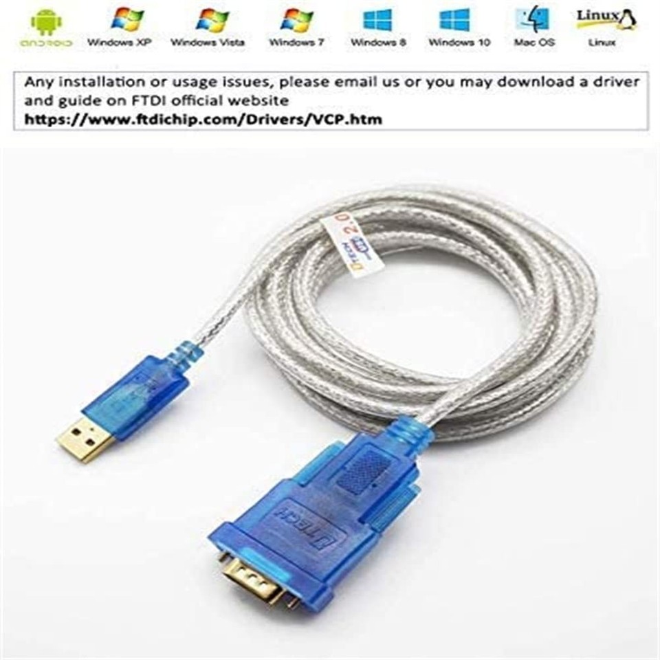 USB A SERIALE RS232 Cavo adattatore convertitore USB/Seriale USB – A/aschio a – DB9 Serie con