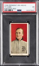 1909-11 T206 PIEDMONT 350-460/42 PORTRAIT-RED TY COBB PSA 1