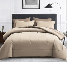 Maple Stone Oversized King Comforter Set 7pc Bed in a Bag - Down Alternative