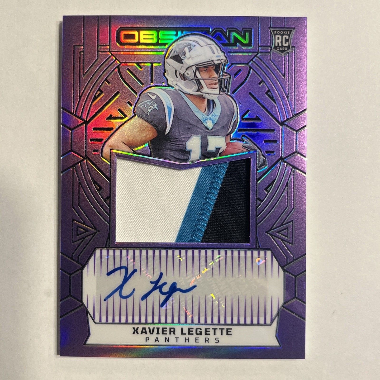 Xavier Legette Panini Obsidian Rookie Jumbo Jersey Autographs #RJJXLE Purple