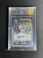 Jackson Merrill 2024 Topps Chrome Update Black & White Mini-Diamond RC Auto SSP 