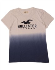 Hollister Womens California Graphic T-Shirt Top UK 12 Medium Blue CI16