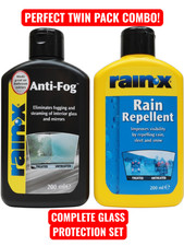 Rain-X Twin Pack Rain Repellent 200ml & Anti Fog 200ml Glass Treatment Set