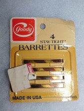 RETRO GOODY STAY TIGHT BARRETTES IN ORIGINAL PACKAGE 3603 TORTOISE SHELL