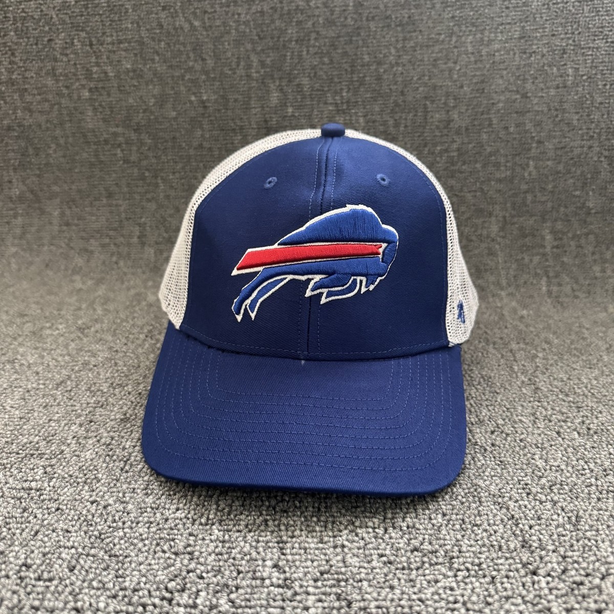 '47 Brand Buffalo Bills Trucker Snapback Blue White Mesh Back Hat Retro