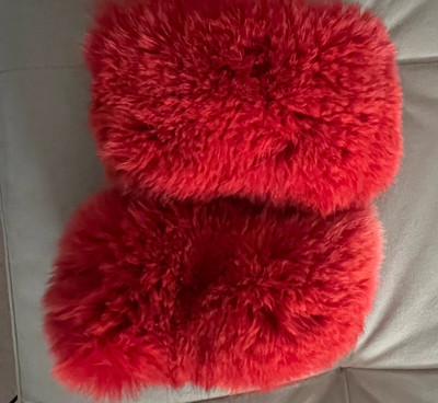 Griffe Manschette Echtfell Fuchs Farbe Rot für Mäntel Jacken