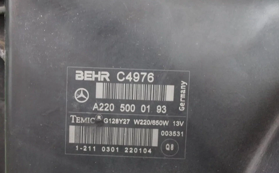 Módulo de motor ventilador de refrigeración OEM A 220 500 0193 Mercedes-Benz S500 Clase S 2000-2006 Foto 4 de 4
