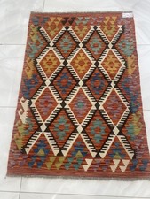 Multicolour Afghan Turkish Kilim Rug, Wool Artisan Area Rug, Size 147 X 99 Cm