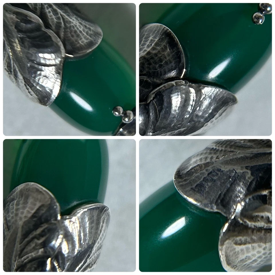 Collar Georg Jensen Año 2024 Colgante Ágata Verde 17,3 pulgadas con Caja Original Foto 4 de 4