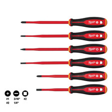 Milwaukee 1000V Insulated Slim Tip Screwdriver Set 6-Piece 