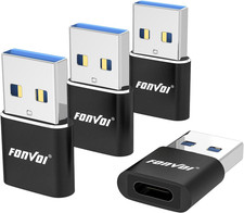 USB to USB C Adapter 4 Pack,Usb C Female to a Male Charger Type C Compatible wit