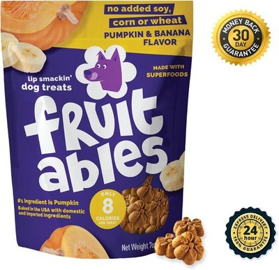 Fruitables Baked Dog Treats, Healthy Pumpkin Treat for 7 Ounce (Pack of 1) 