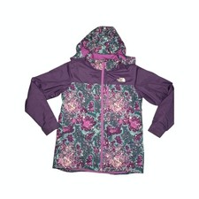 The North Face Youth XL Snowquest Insulated Ski Jacket Purple Paint Splatter