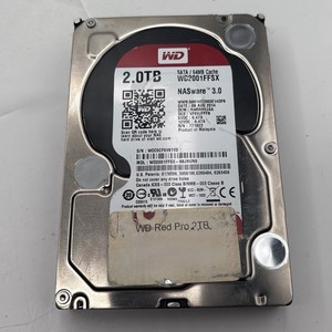 WD Red Pro 2TB NAS HDD SATA 3.5” 7200RPM WD2001FFSX 100% Health Wiped Tested
