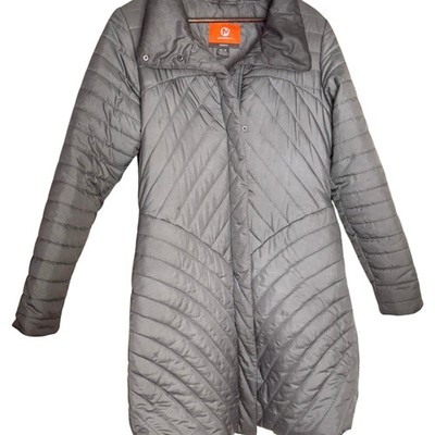 Women s Grey Merrell Puffer Coat Long Length - Size Medium