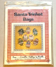 Creative Makings by Martie pattern #104 Santa Trinket Bags Christmas decorations
